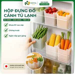 Combo 5-10 Hộp Nhựa Gắn Cửa Tủ Lạnh Đựng Thực Phẩm Đa Năng Tiện Lợi, Gọn Gàng, Tối Ưu Không Gian