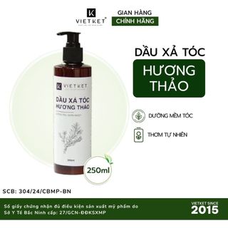 Dầu Xả Tóc Thảo Dược Hương Thảo Vietket 250ml  - Dưỡng Tóc Suôn Mượt, Cung Cấp Độ Ẩm, Giảm Hư Tổn Chẻ Ngọn