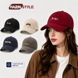 Mũ Lưỡi Trai Nam Nữ New York Form Cứng Vintage, Nón Baseball Cotton Cao Cấp Thêu Chữ, Unisex Phong Cách Hàn Quốc
