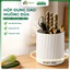 Hộp Đựng Dao Muỗng Đũa Xoay 360 Độ Đa Năng Có Lỗ Thoát Nước Gọn Gàng Cho Nhà Bếp Tiện Lợi