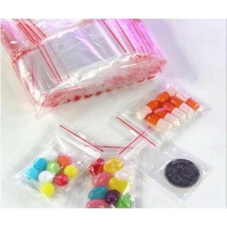 Túi Zipper Chỉ Đỏ 100 Chiếc/Bịch Size Lớn Số 8/9/10 - Kín Khí Khóa Bấm, Đựng Quần Áo/Linh Kiện