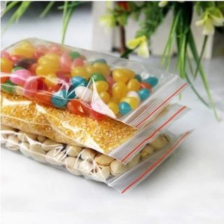 Túi Zipper Chỉ Đỏ 100 Chiếc/Bịch Size Lớn Số 8/9/10 - Kín Khí Khóa Bấm, Đựng Quần Áo/Linh Kiện