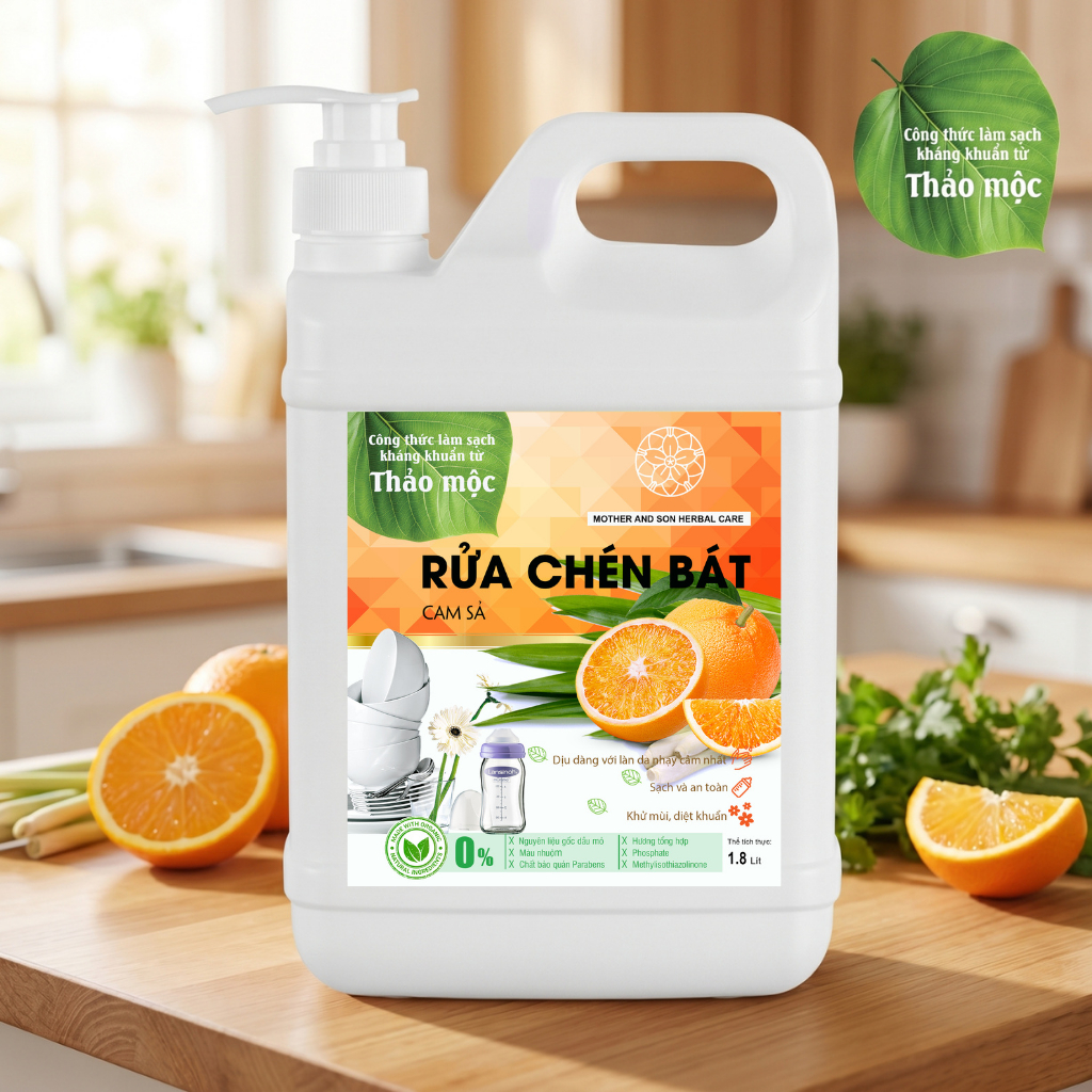 NƯỚC RỬA CHÉN BÁT HƯƠNG CAM SẢ