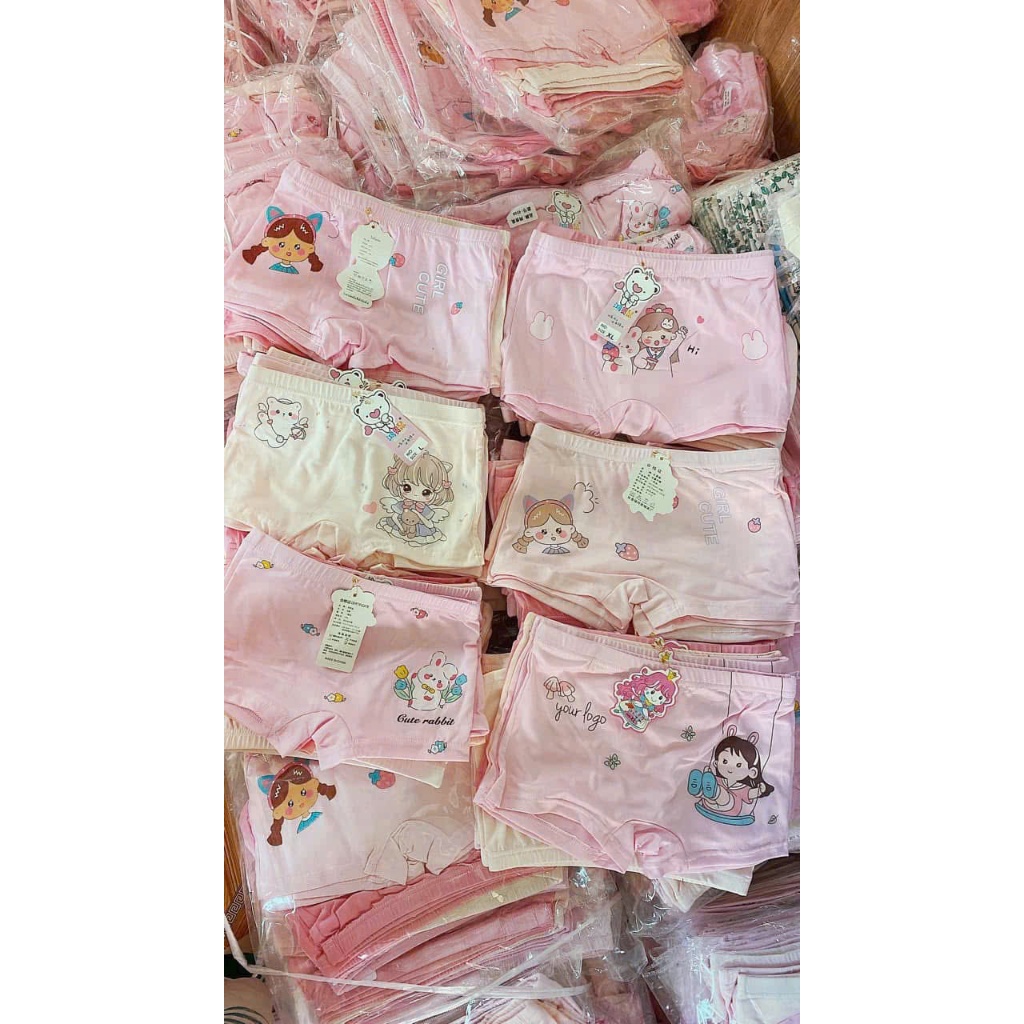 Combo 10 Quần Chip Bé Gái Quần Lót Quần Chip Đùi Chất Liệu Cotton Co Giãn 4 Chiều đủ size 8-32kg BR31