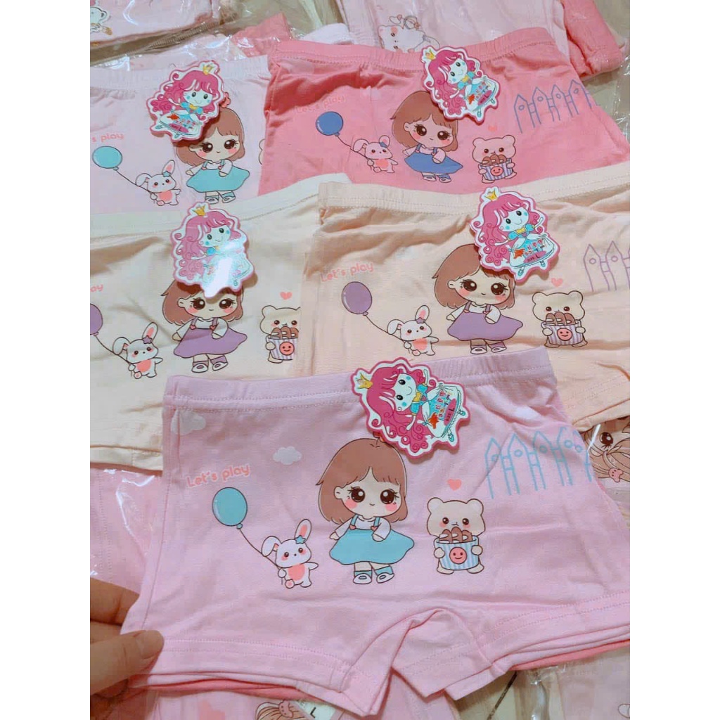 Combo 10 Quần Chip Bé Gái Quần Lót Quần Chip Đùi Chất Liệu Cotton Co Giãn 4 Chiều đủ size 8-32kg BR31