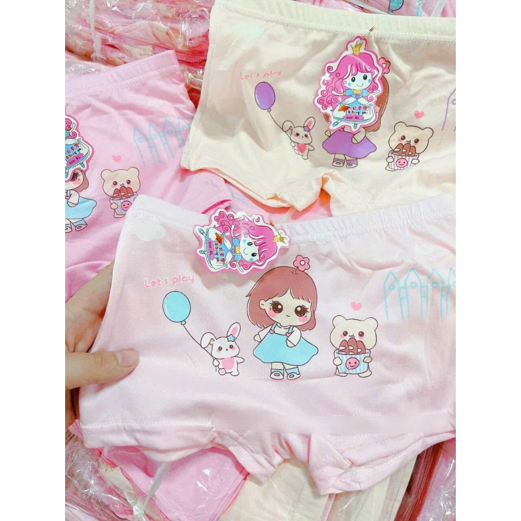 Combo 10 Quần Chip Bé Gái Quần Lót Quần Chip Đùi Chất Liệu Cotton Co Giãn 4 Chiều đủ size 8-32kg BR31