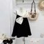 Set Bộ Áo 2 Dây Suông Đính Nơ To Phối Chân Váy Quần Short Ngắn Đi Chơi Nữ - CHAMIE STUDIO