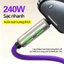 Cáp sạc 4 trong 1 240W USB-A USB-C Type-C LN Chất liệu silicone PD sạc nhanh Có dải đèn Phù hợp với nhiều thiết bị sạc