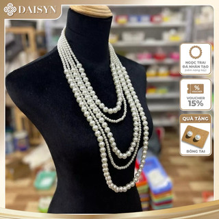 [ DAISYN ] [ N501 ] Choker, Dây Chuyền Cưới, Vòng Cổ Áo Cưới, Dây Chuyền Mang Áo Dài Dây Chuyền Ngọc Hạt Trai 5 Sợi.