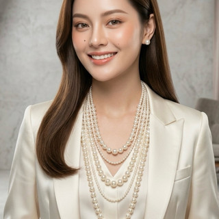 [ DAISYN ] [ N501 ] Choker, Dây Chuyền Cưới, Vòng Cổ Áo Cưới, Dây Chuyền Mang Áo Dài Dây Chuyền Ngọc Hạt Trai 5 Sợi.