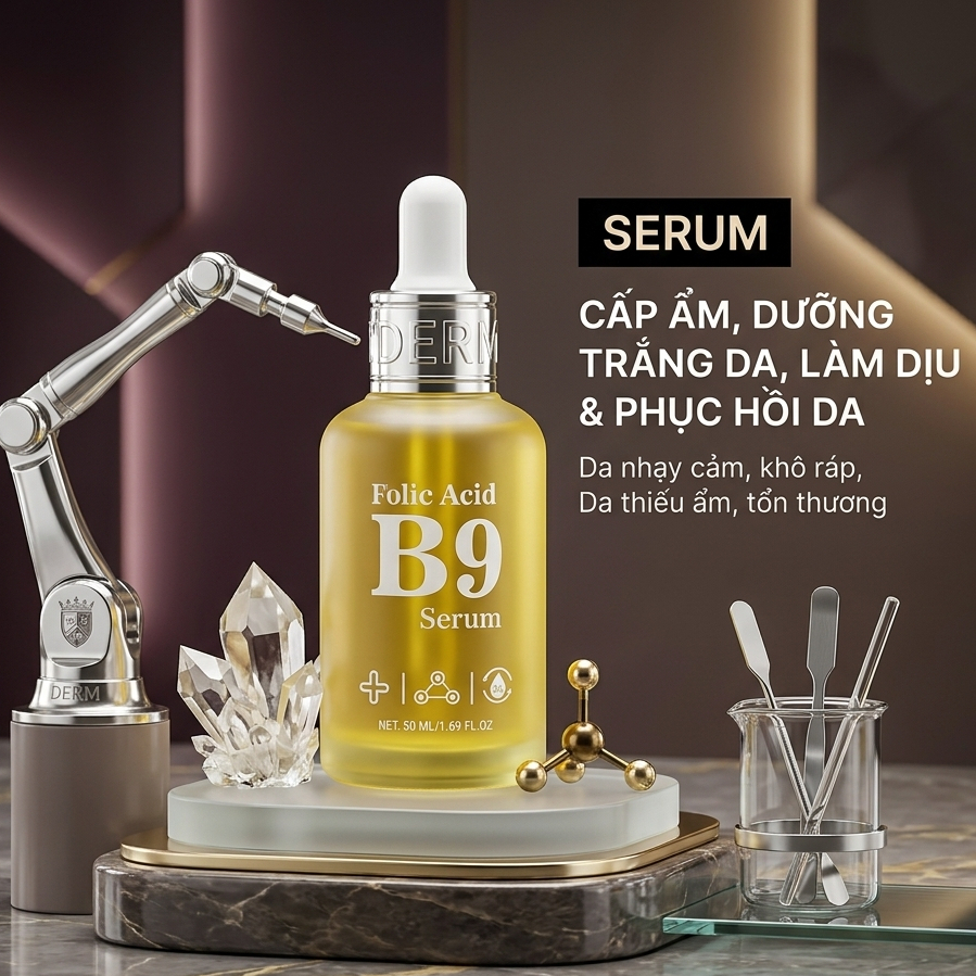 Serum b9 Vicderma cấp ẩm, dưỡng trắng & phục hồi làm dịu da Vic Derma B9 Folic Acid 50ml | BigBuy360 - bigbuy360.vn