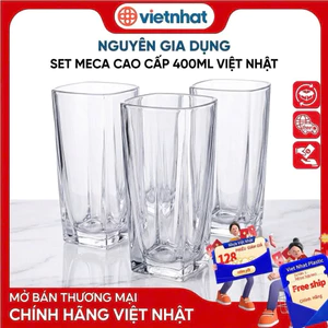 Set 3,5 Cốc meca cao cấp, cốc sinh tố, cốc coca 400ml Việt Nhật 6312