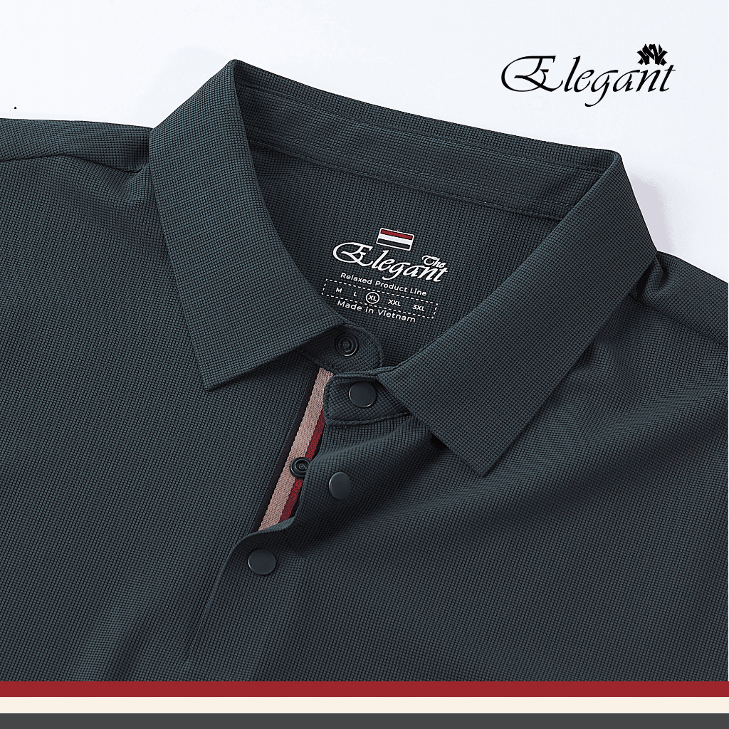 [WHY.NOT ELEGANT] Áo Polo Nam Seamless Không Đường May Màu Xám Rêu Thoáng Mát, Co Dãn Tốt WHY NOT