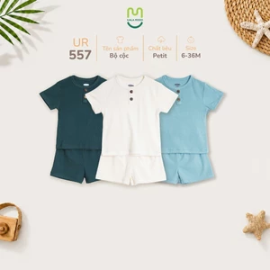 Bộ Quần Áo Cộc Tay Petit Cho Bé Trai Bé Gái 6-36M Co Giãn Mềm Mát UR 557