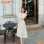 Đầm thiết kế BEMINE cổ thủy thủ dáng chữ A họa tiết nơ hoa phù hợp đi chơi-B475