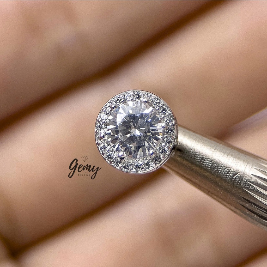 Khuyên tai nam bạc 925 thanh thẳng đính đá basic nhiều size Henry (1 chiếc) | GEMY SILVER KN100