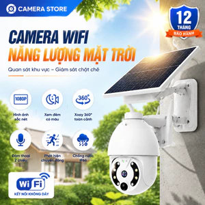 Camera V99AI HQ01 Năng Lượng Mặt Trời Ngoài Trời WiFi Camera Giám Sát 360 Độ 1080P Xem Đêm Có Màu