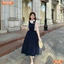 Đầm thiết kế BEMINE cổ đức lệch phối tơ dáng chữ A phù hợp đi làm-B498