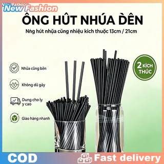 500Pcs dùng một lần ống hút 21/13cm màu đen dài ngắn Wedding party supplie