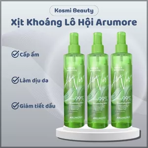Xịt Khoáng Lô Hội ARUMORE 99% Xịt Khoáng Dưỡng Ẩm Làm Dịu Da ARUMORE ALOE VERA SOOTHING MIST 200ml - Kosmi Beauty