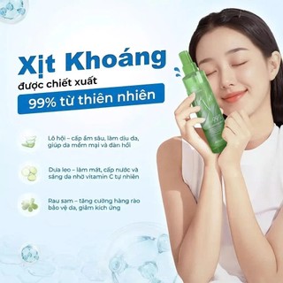 Xịt Khoáng Lô Hội ARUMORE 99% Xịt Khoáng Dưỡng Ẩm Làm Dịu Da ARUMORE ALOE VERA SOOTHING MIST 200ml - Kosmi Beauty