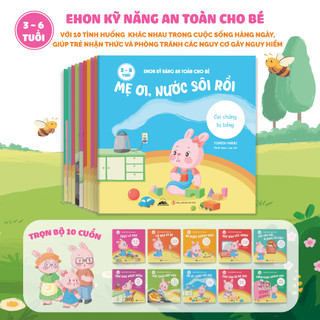 Sách - Combo 10 Cuốn Ehon Học Kỹ Năng An Toàn Cùng Thỏ Tò Mò