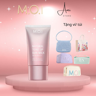 [Tặng túi/ ví] KEM CHỐNG NẮNG nâng tone tự nhiên M.O.I 40ML - Natural Tone Up Sun Milk