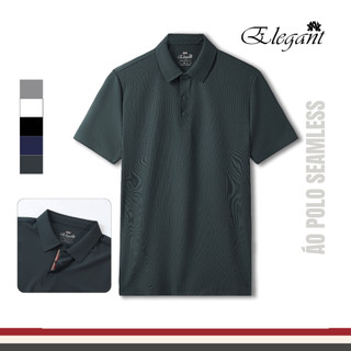 [WHY.NOT ELEGANT] Áo Polo Nam Seamless Không Đường May Màu Xám Rêu Thoáng Mát, Co Dãn Tốt WHY NOT