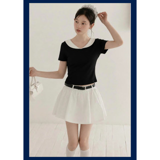Áo Thun Nữ Cổ Sen Cách Điệu Ôm Body Tôn Dáng Co Giãn 4 Chiều - TL 004
