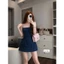 Váy Jean 2 Dây Dáng A Đính Hoa Nổi 3D Thủ Công Dáng Ngắn Sexy, Đầm Denim Đi Chơi - CHAMIE STUDIO