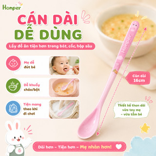 THÌA ĂN DẶM HONPER TINY CÁN DÀI HP2412 – NHỎ GỌN, AN TOÀN, HỖ TRỢ BÉ TẬP TỰ ĂN