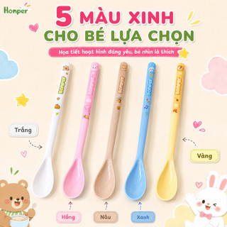 THÌA ĂN DẶM HONPER TINY CÁN DÀI HP2412 – NHỎ GỌN, AN TOÀN, HỖ TRỢ BÉ TẬP TỰ ĂN
