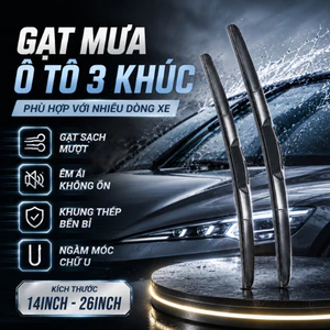 Cần Gạt Mưa Ô Tô 3 Đoạn Silicone Cao Cấp KATERNAL | Gạt Nước Kính Xe Hơi Chống Ồn, Ôm Sát Kính, Ngàm Chữ U