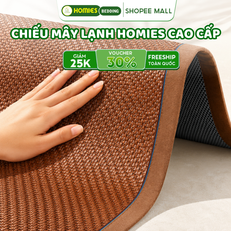 CHIẾU MÂY LẠNH ĐIỀU HÒA HOMIES Bedding & Décor mùa hè mát lạnh, Chiếu làm mát mây lạnh COOL mẫu mới