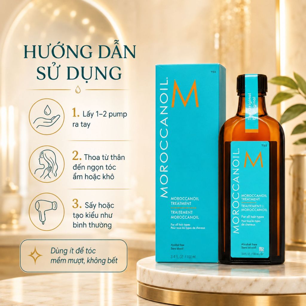 Tinh Dầu Dưỡng Tóc Moroccanoil Treatment 25ml - 100ml - 200ml | Argan Oil Dưỡng Tóc Khô Xơ, Mềm Mượt Chuẩn Salon