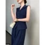 Bộ áo dài Len lụa Hàn dệt kim phối quần nhung cao cấp A2637