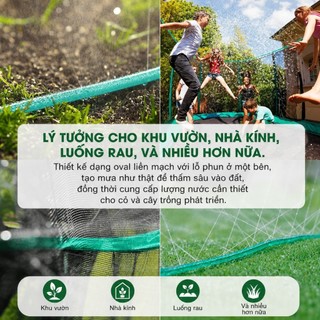 Ống Tưới Phun Mưa 10M | Dây Tưới Phun Sương Tự Động Toàn Tuyến Tưới Cây Tưới Cỏ Làm Mát Sân Vườn
