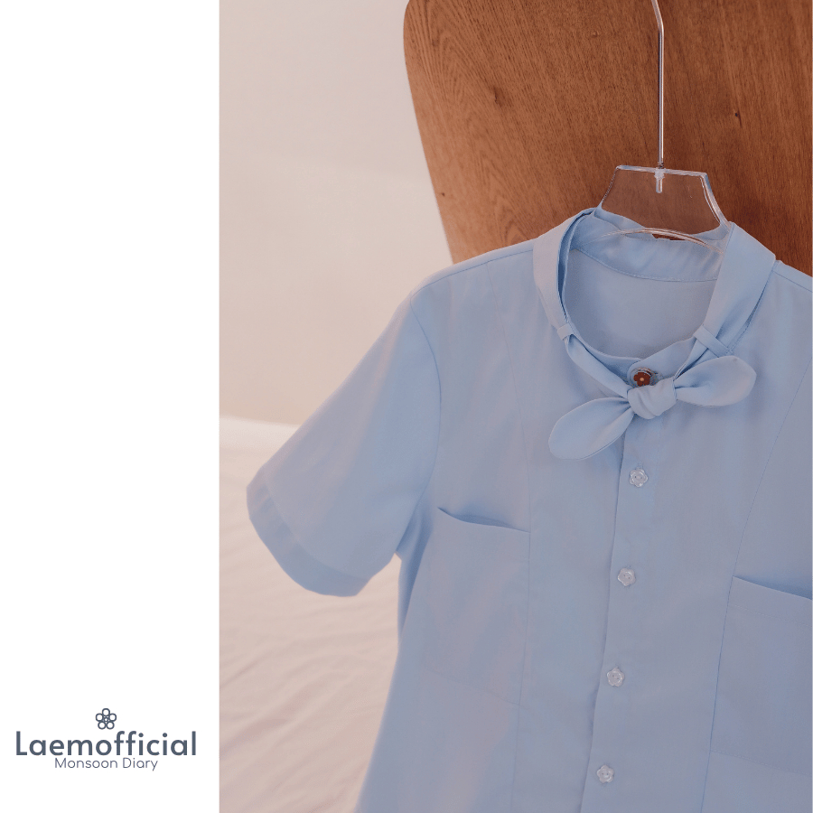 LÀ EM | Áo Tí Tách - Áo sơ mi trắng mặc mùa hè chất liệu Cotton Bamboo sợi tre mêm mịn mát.