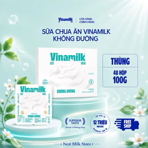 Sữa Chua Ăn Vinamilk Không Đường 100g - Thùng 48 Hộp