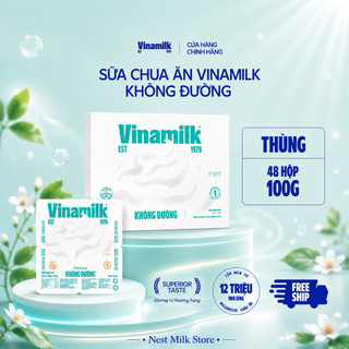 [Chỉ Giao HCM] Sữa Chua Ăn Vinamilk Không Đường 100g - Thùng 48 Hộp