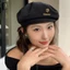 Mũ Beret Minmin hoa trà, Mũ nồi phong cách Hàn Quốc vải dạ mềm mại