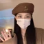 Mũ Beret Minmin hoa trà, Mũ nồi phong cách Hàn Quốc vải dạ mềm mại