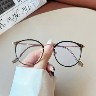 [MUA 1 TẶNG 1 PHỤ KIỆN] Gọng kính cận nữ tròn oval Libra chất liệu nhựa dẻo phối kim loại phong cách Hàn Quốc
