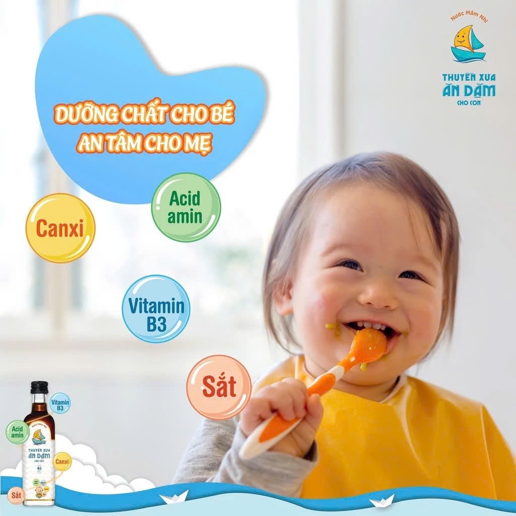 Nước Mắm Thuyền Xưa Ăn Dặm 41 độ đạm cho bé từ 12M+. Cao Đạm Dịu Vị