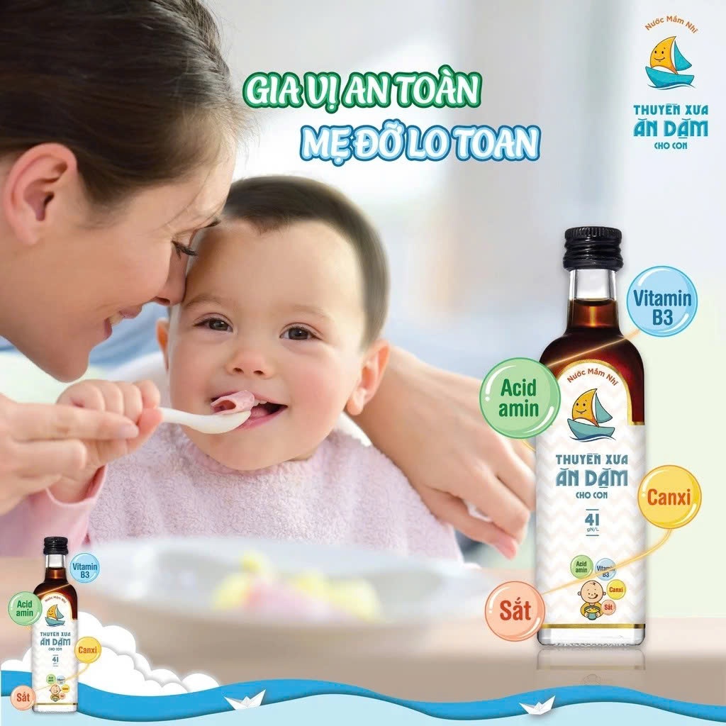Nước Mắm Thuyền Xưa Ăn Dặm 41 độ đạm cho bé từ 12M+. Cao Đạm Dịu Vị