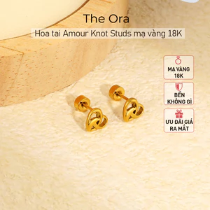 Hoa tai Amour Knot Studs mạ vàng 18K, thiết kế trẻ trung thanh lịch - AS020
