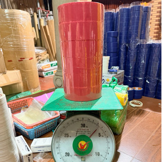 Băng keo-Băng dính màu 200 yard-180mét, cây nặng 3,5kg gồm 6 cuộn dùng để dán thùng carton đóng hàng