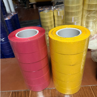 Băng keo-Băng dính màu 200 yard-180mét, cây nặng 3,5kg gồm 6 cuộn dùng để dán thùng carton đóng hàng