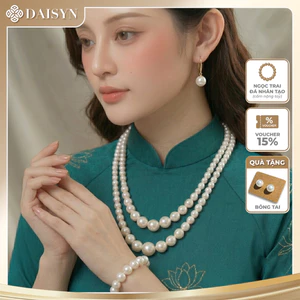 N972 bộ vòng cổ ngọc nhân tạo 4 món , vòng tay ngọc , bông tai ngọc ,chuỗi hạt ngọc