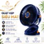Quạt mini để bàn PLSHARK tích điện 5 mức độ gió 3 mức độ đèn pin 5000 MHA Và 10000 MHA